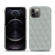 Custodia in pelle Apple iPhone 12 Pro - Gris - Couture ( Nappa - Pantone W428C ) 