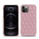 가죽 커버 Apple iPhone 12 Pro - Rose - Couture ( Nappa - Pantone 2365C ) 