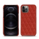 가죽 커버 Apple iPhone 12 Pro - Papaye - Couture ( Pantone 180C ) 
