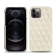 Lederschutzhülle Apple iPhone 12 Pro - Blanc escumo - Couture
