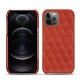 Coque cuir Apple iPhone 12 Pro - Arange clouquié - Couture