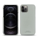 Apple iPhone 12 Pro leather cover - Gris PU
