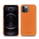 가죽 커버 Apple iPhone 12 Pro - Orange PU