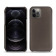 Coque cuir Apple iPhone 12 Pro - Gris Veggie