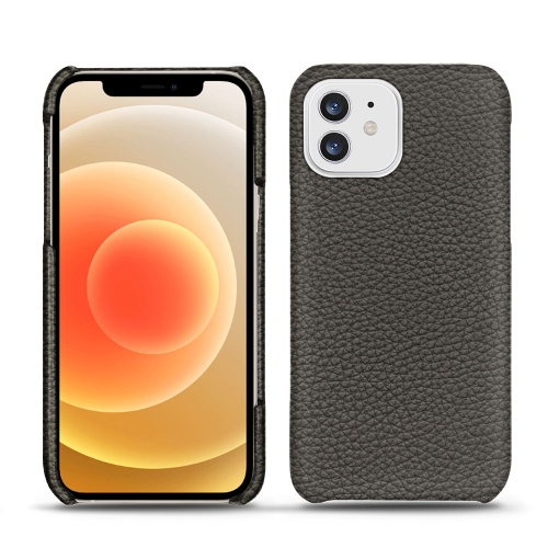 Apple iPhone 12 mini用のレザーケースAnthracite ( Pantone #41403c ) 
