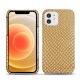 Coque cuir Apple iPhone 12 mini - Serpent sabbia