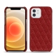 レザーケース Apple iPhone 12 mini - Tomate - Couture ( Pantone 187C ) 