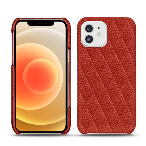 Les coques en cuir pour Apple iPhone 12 miniPapaye - Couture ( Pantone #b54317 ) 