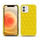 Custodia in pelle Apple iPhone 12 mini - Jaune fluo - Couture