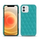 Custodia in pelle Apple iPhone 12 mini - Bleu fluo - Couture