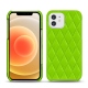 Lederschutzhülle Apple iPhone 12 mini - Vert fluo - Couture