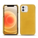 Coque cuir Apple iPhone 12 mini - Jaune soulèu