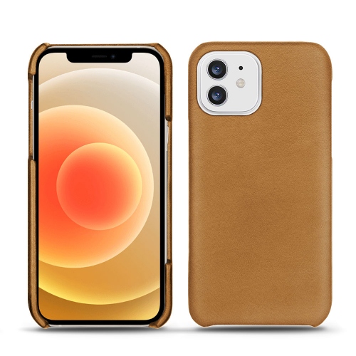Ledertaschen für Apple iPhone 12 miniCastan esparciate ( Pantone #824F2A )