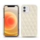 レザーケース Apple iPhone 12 mini - Blanc escumo - Couture
