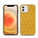 Lederschutzhülle Apple iPhone 12 mini - Jaune soulèu - Couture
