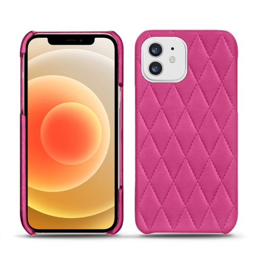 Apple iPhone 12 mini用のレザーケースRose BB - Couture ( Pantone #DB599F )