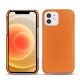 Coque cuir Apple iPhone 12 - Orange ( Nappa - Pantone 1495U ) 