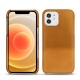 Apple iPhone 12 leather cover - Or Maïa ( Pantone 871C ) 