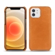 가죽 커버 Apple iPhone 12 - Mandarine vintage ( Pantone 165C ) 