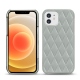 가죽 커버 Apple iPhone 12 - Gris - Couture ( Nappa - Pantone W428C ) 