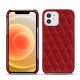 Apple iPhone 12 leather cover - Rouge - Couture ( Nappa - Pantone 199C ) 