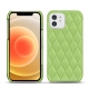 가죽 커버 Apple iPhone 12 - Vert olive - Couture ( Nappa - Pantone 578U ) 