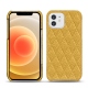 Lederschutzhülle Apple iPhone 12 - Mimosa - Couture ( Pantone 141C ) 