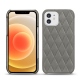 Funda de piel Apple iPhone 12 - Acier vintage - Couture