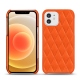 Funda de piel Apple iPhone 12 - Orange fluo - Couture