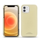 Lederschutzhülle Apple iPhone 12 - Beige PU