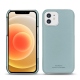 Coque cuir Apple iPhone 12 - Bleu ciel PU