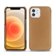Apple iPhone 12 leather cover - Beige Veggie