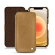 Apple iPhone 12 mini leather case - Sable vintage ( Roughtcut - Gaucho#57254 ) 