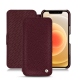 Housse cuir Apple iPhone 12 mini - Lie de vin ( Pantone 5115C ) 