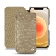 가죽 커버 Apple iPhone 12 mini - Autruche desert