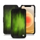 Housse cuir Apple iPhone 12 mini - Vert Patine