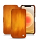 Apple iPhone 12 mini leather case - Orange Patine