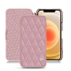 Apple iPhone 12 mini leather case - Rose - Couture ( Nappa - Pantone 2365C ) 