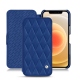 Funda de piel Apple iPhone 12 mini - Bleu océan - Couture ( Nappa - Pantone 293C ) 