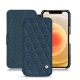 Housse cuir Apple iPhone 12 mini - Indigo - Couture ( Pantone 303U ) 