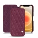 Housse cuir Apple iPhone 12 mini - Prune vintage - Couture