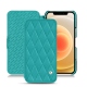 가죽 커버 Apple iPhone 12 mini - Bleu fluo - Couture