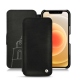가죽 커버 Apple iPhone 12 mini - Negre poudro