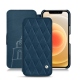 Capa em pele Apple iPhone 12 mini - Blu mediterran - Couture