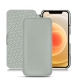 Apple iPhone 12 mini leather case - Gris PU