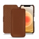 가죽 커버 Apple iPhone 12 mini - Marron PU