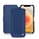 Apple iPhone 12 mini leather case - Bleu frisson