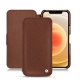 Housse cuir Apple iPhone 12 mini - Marron délicat