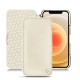 レザーケース Apple iPhone 12 - Blanc (  Nappa - White ) 