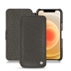 レザーケース Apple iPhone 12 - Anthracite ( Pantone 424C ) 